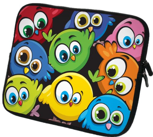 7 Zoll Tablet-PC ( z.B. Apple iPad Mini 2 3 4, Samsung Galaxy Tab 4 (7.0), Amazon Kindle Fire HD 7, Archos 80b Platinum / Helium, Huawei MediaPad X2, Lenovo IdeaTab 2 A7-10 / T1 7 ) Schutzhülle - sehr hochwertige & edel verarbeitete Tablettasche / Tablethülle aus wasserfesten Neopren mit eingenähter Doppelnaht, premium Reißverschluss und aufwendigen Designeraufdruck! Die Hülle eignet sich für Tablet-Computer diverser Hersteller bis 18,5x13,5cm ( zirka 7“ bis 7,9“) 127