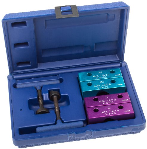 A-8078 Motor Einstell Werkzeug Satz für Alfa Romeo 1.4 1.6 1.8 und 2.0L 16V Motor Steuerzeiten Zahnriemenwechsel Zahnriemen-Werkzeug Motorreparatur Arretierwerkzeuge Nockenwellen Arretierung Fixierung Fixierwerkzeug