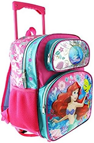 2018 Disney The Little Mermaid Ariel 16" Roller/Rolling Pink Large School Backpack