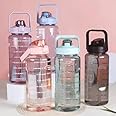 SR 2L Motivational Water Bottle with Time Marker – Transparent, Leak-Proof, and Break-Proof Office, School, College,Travel Bottle BPA-Free Sport Bottle – Multicolor (PACK OF 1)