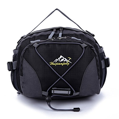 Wewod Riñoneras Trail Running/Riñoneras Trekking/Riñoneras Viaje/Bolso Bandolera Deporte/Riñoneras Impermeables 28 x 20 x 12 cm (L x H x W) (Negro)