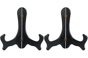 Tincogo Cavalletti di legno-come nero piastra Stand stand foto telaio espositore titolare 9 pollici Nero(confezione da 2)