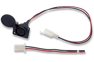 GLDYTIMES XLR Charging Port Socket for EVO 500 800 Razor MX500 650 Izip Schwinn E Scooter w/Free Compatible Connector & Cable