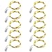Produktbild Yurnero LED Lichterketten, 10 Packs Lichterketten Batterie betrieben mit silbrigem Draht 2M 20 LED wasserdicht für DIY schmücken, Hochzeit, Urlaub Party (warmweiß)