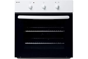 Haden 60cm Built in Oven - 60cm Electric Built In Oven with Fan Assist, 60L, White, Minute Minder - 9min Timer - 5 cooking functions - Easy Cleaning