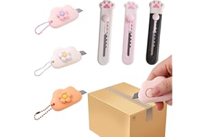 FENQURO 6 PCS Cutter standard, mini cutter, cutter, Box Cutter, Ouvre-lettre, Couteau de papeterie, Mini coupe-papier portable, couteaux utilitaires, couteaux à tapis