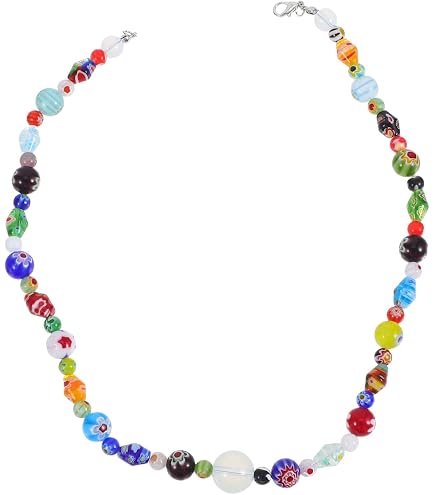 Collanina Perline Colorate Donna