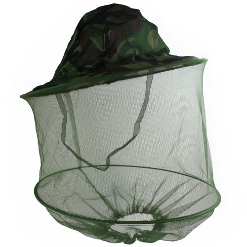 New Camouflage Mosquito Hat with Head Net Mesh Fishing Beekeeping Hat