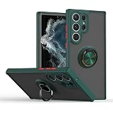 Coverzone Samsung Galaxy S22 Ultra ile uyumlu Kılıf Thunder Hux Y&uuml;z&uuml;kl&uuml; Kapak Şık ve Dekoratif Model Stand Olabilen 360&deg; D&ouml;ne