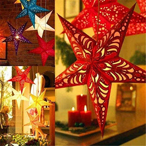 Preisvergleich Produktbild Queta Dreidimensionale Deckendekoration mit fünfzackigen Sternen grün grün