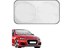 PAWARSO Osłona przeciwsłoneczna na przednią szybę samochodu, składana osłona przeciwsłoneczna na przednią szybę samochodu, ochrona przed promieniowaniem UV, do samochodów typu SUV, ciężarówki, samochodu, 150