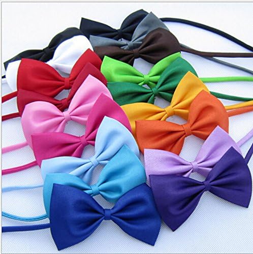 Yagapet 20pcs New Pet Dog Bowties Mix 18 Colors Solid Dog Ties Adjustable Pet Pet Collars Dog Grooming Products Dog Accessories Cute Gift