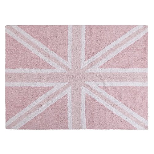Lorena Canals Washable Rug (Flag England/Baby Pink)