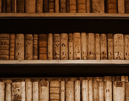 Selbstklebendes Wandbild Altes Archiv Bücher Regal Geschichte Bibliothek, Größe:72cm x 108cm - 3