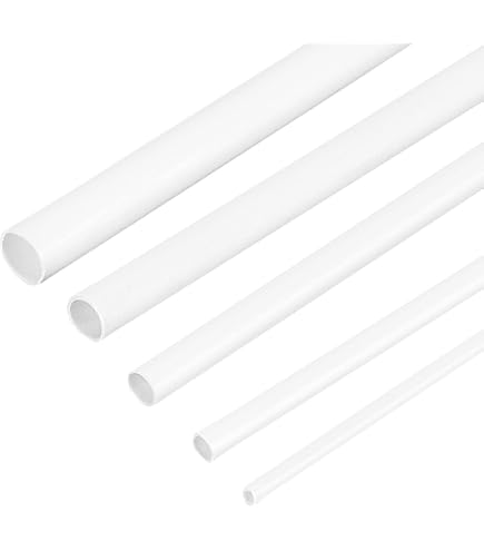 QUARKZMAN Barra Tonda In ABS 0.5 Mm X 500 Mm – 15 Pezzi Bianchi Per Modellismo E DIY
