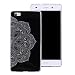 Produktbild Huawei P8 Lite Glitzer Handyhülle,Tpu Bumper Hülle für Huawei P8 Lite,Leeook Kreative Stylish Weiß Blume Muster Glänzend Glitzer Schutz HandyHülle Slim Fit Bling Shiny Weich Gel Silicone Rückseite Hülle TPU Tasche Schale Bumper Ultradünn Flexibel Schutzhülle für Huawei P8 Lite + 1 x Schwarz Eingabestift-Weiß Blume