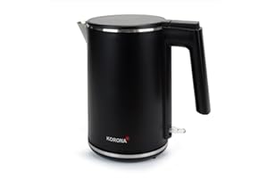 Korona Bollitore 20119 a doppia parete, 1 litro, alloggiamento resistente al calore con Cool Touch, 2200 Watt max. Design elegante, spegnimento automatico