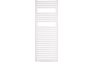 Radiador Toallero Cicsa ZETA T * Radiadores Toalleros de Agua Caliente Calefaccion (Medidas 1200 x 400 mm) * Secatoallas de Baño con (350 Ejes) * En Color Blanco * 10 AÑOS de Garantía