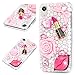Price comparison product image MOTIKO iPhone XR Case 3D Bling Crystal Clear Case Shiny Diamonds Glitter Sparkly Rhinestones Gems Cover Anti-slip Bumper Hard PC Phone Protective Case for iPhone XR 6.1 inch ,Sexy Lips