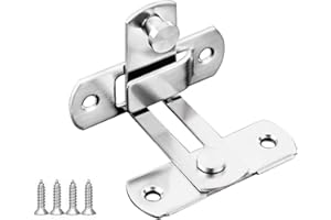 Okaywork Rygiel do bramy 90 stopni, duża, pogrubiona stal szlachetna, blokada drzwi, rygiel do drzwi, okien, łazienki, szafy, mebli, sypialni