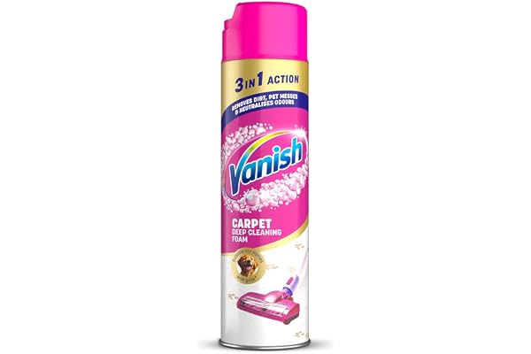 Vanish 3 en 1 Nettoyant moussant pour moquette + tapisserie - pour grande surface, 600 ml
