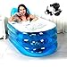 Produktbild Opar faltbare haltbare erwachsene SPA aufblasbare Badewanne mit elektrischer Luftpumpe (blau)