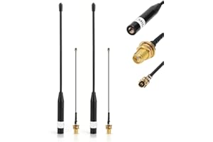 MESHNOLOGY 2 Pack 868MHz Antenna 10dBi Gain for Meshtastic LoRa Long Range Soft Whip Antenna, Omni SMA Male Black GT-7702 (20cm?