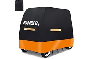 SANEIYA Mobility Scooter Covers for Outside Storage, 210D Oxford Dual Color Patchwork Logo Rain Cover Waterproof, Elastic Strap and Reflective, 3 Buckles with Storage Bag (190 * 71 * 117cm) (190x71x117)