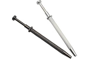 ZOVATOR Stainless Steel Pick Up Tool, Piercing Grabber Tool 4 Claw Pick Up Tools 4 Prong Grabber Tools for Electronic Component Jewel Diamond (Black+Silver-2PCS)