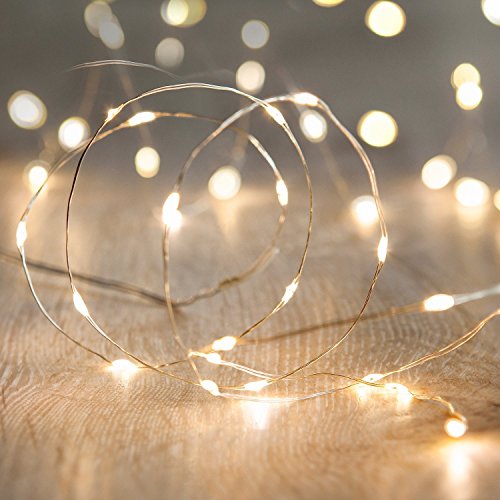 Solar Lichtdraht 100er LED Lichterkette Mini Drahtleuchten Deko für Garten Party Hochzeit Warmweiß Gresonic - 7