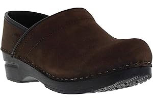 Sanita Professional | Zoccoli Chiusi in Pelle Oliata da Donna | Originale Fatto a Mano in Pelle Flessibile | Plantare Anatomico in Schiuma Morbida