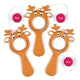 Baker Ross AF834 Mini Rentier Fledermaus und Ball Spiele Vorteilspack - Weihnachtsspielzeug für Kinder, perfekte Party, Loot, Preisbeutel oder Strumpffüller (5 Stück), Sortiert