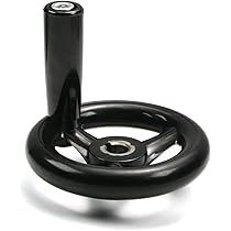 Volantino Plastica 100 Mm Per Fresatrice E Tornio - Foro 12 Mm, Con Maniglia Girevole, Nero - Foto 10