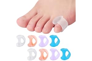 KYLOS 4 Paia Separatore Dita Piedi, Separatori Dita Piedi, Separa Dita Piedi, Protezione Dito del Piede, Piccoli Raddrizzatori a Martello, Per Evitare Sfregamenti E Alleviare La Pressione (4 Colori)