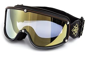 APEBAZY Lunettes Moto Homme Femme Scooter Courses Tout-Terrain Motoneige Lunettes Mode Anti-Sable Coupe-Vent Anti-Neige Anti-buée Résistant aux UV Imperméable Cool