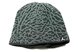 Jordan Youth's Reversible Elephant Print Black/Gray Beanie Hat size 8/20