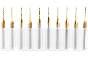10 st PCB pinnfrässet Volfram 1mm pinnfräs cnc fraeser 1mm Hårdmetall CNC-fräs pinnfräsning Graveringsbitar Borrhålsverktyg 3