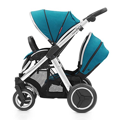 Babystyle Oyster Max 2 Tandem Pushchair - LIE FLAT - Mirror/Teal - NEW 2015