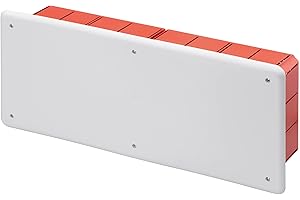 GEWISS - GW48008 Cassetta di Derivazione e Connessione, per Pareti in Muratura, con Guida Din, Dimensioni 392X152X75, Coperchio Bianco Ral9016