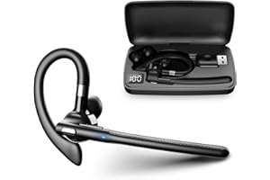 eppfun Bluetooth 5.4 Headset, Single-Ear Wireless Headset Built in Dual Noise-Canceling Mic, in-Ear Headphones for Cell Phones, Office, Business, Trucker Driver