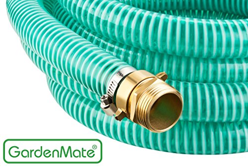 GardenMate® 7m Ansaugschlauch Ø 1 Zoll Messing Verbindung mit Rückschlagventil für Gartenpumpen (7m Länge) - 2