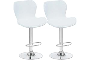 AQIGR Fundas de Sillas Elásticas de Bar,Juegos de 2/4/6 Cubiertas de Taburetes de Bar Universal Ajustable,Extraíbles y Lavables Fundas Protectora de Taburete de Cocina Giratorio con Respaldo