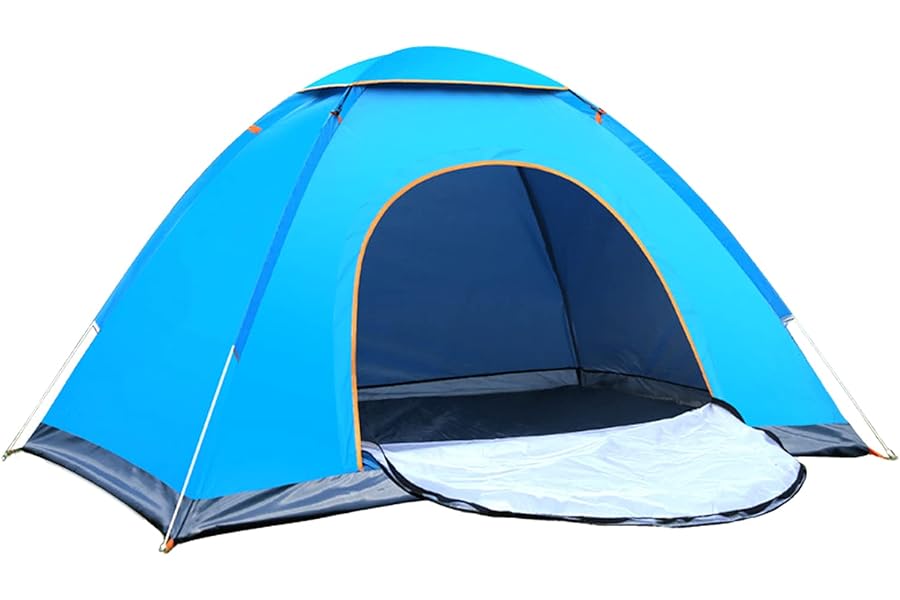 Instant Pop Up Tent, Camping Tent, 4 Season Waterproof and Windproof Lightweight, Portable Outdoor Tent for Outdoor Hiking Backpacking, Large Double Layer Tents with Removable Outer Tarp