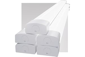 Modlicht Neon LED 120CM, 36W 3960lm Blanc Froid 5000K Tube CONNEXION EN SÉRIE SIMPLE, Reglette IP65 Imperméable Luminaire Plafonnier pour Atelier, Sous Sol, Bureau, Hobby, Grange (5 Packs)