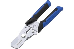 VCELINK Szczypce do ściągania izolacji 18 cm wielofunkcyjne 3 w 1 elektryczne do cięcia ściągania i zaciskania odpowiednie do kabla koncentrycznego wielordzeniowy elastyczny kabel 180 mm