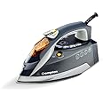 Crompton Fabriautotech 2200 Watts Steam Iron|Feather Touch Digital Led Fabric Temperature Control|3 Ways Auto Shut-Off|Scratch Resistant Ceramic Coating|400Ml Water Tank|Anti-Drip|Self Clean Function