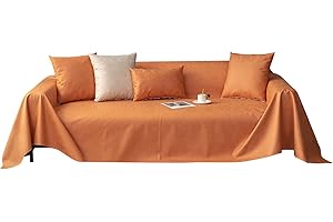 VanderHOME Impermeabile Copridivano Antiscivolo Salvadivano Copridivani elasticizzati Antimacchia Antigraffio Divano Protector Mobili Copertureper cani animali domestici 210 * 180cm-Arancione