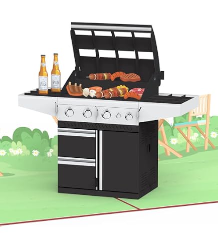 WBdesignz BBQ-Einladungskarte – Quadratisch, 125 X 125 Mm, Mit Umschlag, Grill-Motiv