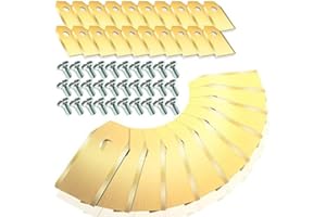 Homealexa 30 x Lames de Rechange en Titane pour Tous Les Tondeuses de Jardin Automower Husqvarna/Gardena/Yard Force/Automower, Robuste (3.1 g / 0.75 mm) avec Vis