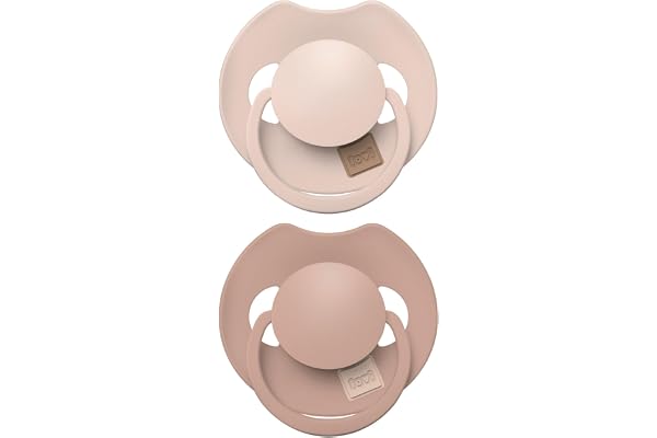 Difrax LOVI Sucette Dynamique 0 à 6 Mois - Beige & Marron - 2 Pièces - Facile à Accepter, Sans BPA, Silicones de haute qualité et durables